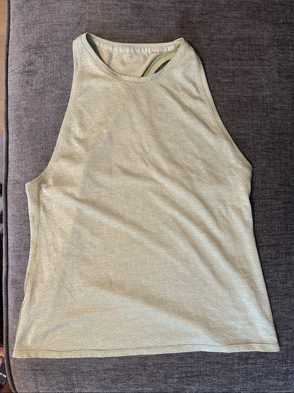 Outdoor Voices Sage Green High Neck Racerback Tank